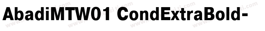 AbadiMTW01 CondExtraBold字体转换